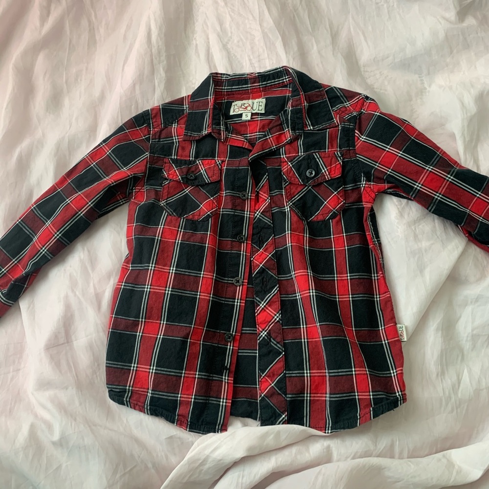 Red and black plaid shirt